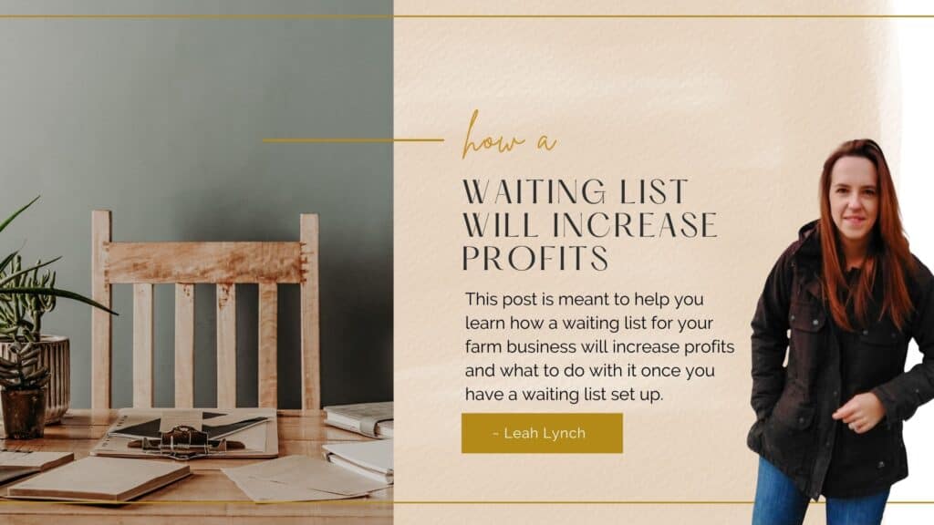 how having a waiting list will increase your farm business profits intro image