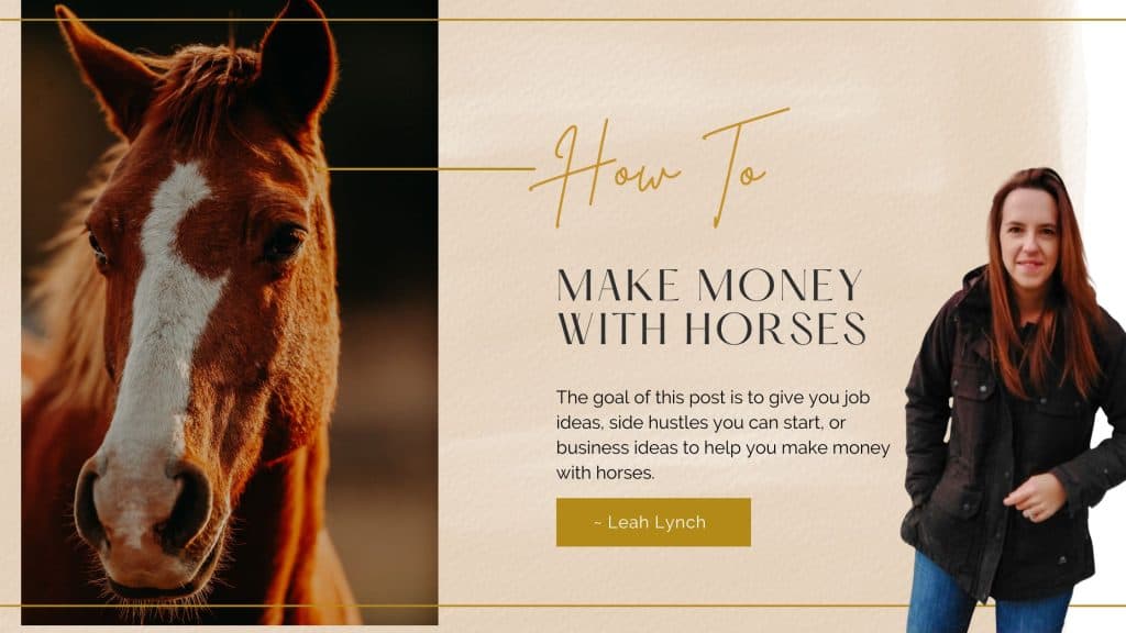 how to make money with horses intro image.